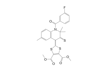 dimethyl 2-(1-(3-fluorobenzoyl)-2,2,6-trimethyl-3-thioxo-2,3-dihydro-4(1H)-quinolinylidene)-1,3-dithiole-4,5-dicarboxylate