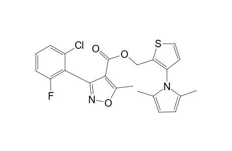 3-(2-chloro-6-fluorophenyl)-5-methyl-4-isoxazolecarboxylic acid, 3-(2,5-dimethylpyrrol-1-yl)-2-thenyl ester