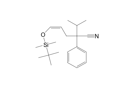 (Z)-5-(tert-butyl-dimethylsilyl)oxy-2-phenyl-2-propan-2-ylpent-4-enenitrile