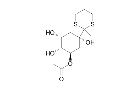 (1S,3R,4R,5R)-3-Acetoxy-1-(2-methyl-1,3-dithian-2-yl)-1,4,5-cyclohexantriol