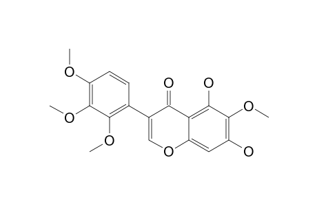 IRISJAPONIN-B;5,7-DIHYDROXY-6,2',3',4'-TETRAMETHOXYISOFLAVONE