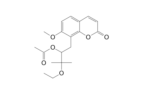 3-Ethoxy-1-(7-methoxy-2-oxo-2H-chromen-8-yl)-3-methylbutan-2-yl acetate