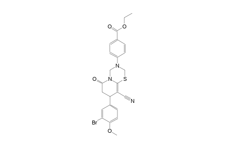 benzoic acid, 4-(8-(3-bromo-4-methoxyphenyl)-9-cyano-7,8-dihydro-6-oxo-2H,6H-pyrido[2,1-b][1,3,5]thiadiazin-3(4H)-yl)-, ethyl ester