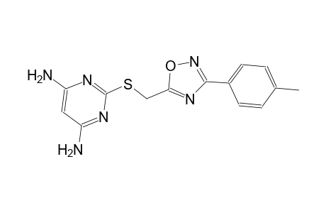 2-({[3-(4-methylphenyl)-1,2,4-oxadiazol-5-yl]methyl}sulfanyl)-4,6-pyrimidinediamine