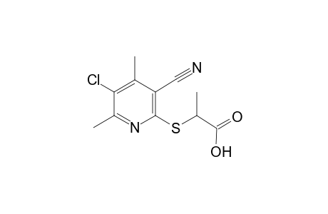 2-(5-Chloranyl-3-cyano-4,6-dimethyl-pyridin-2-yl)sulfanylpropanoic acid