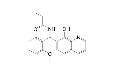 propanamide, N-[(8-hydroxy-7-quinolinyl)(2-methoxyphenyl)methyl]-