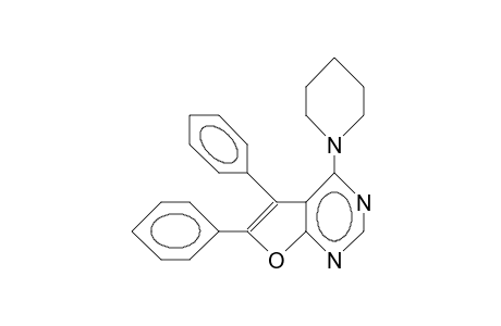 5,6-Diphenyl-4-piperidino-furo(2,3-D)pyrimidine