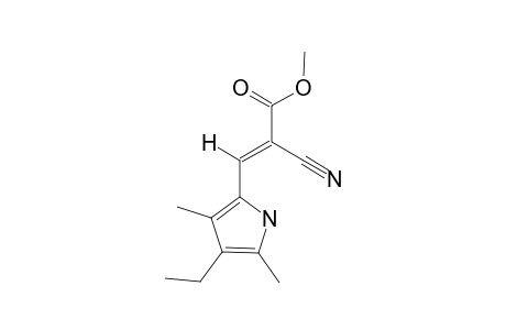 Methyl-E-3-(2,4-dimethyl-3-ethyl-pyrrol-5-yl)-2-cyanopropenoate