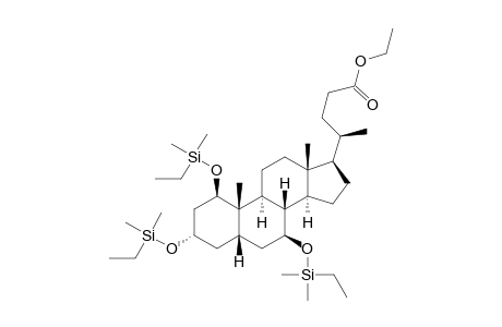 Ethyl 1.beta.,3.alpha.,7..beta.-tris(dimethylethylsilyloxy)-5.beta.-cholanoate