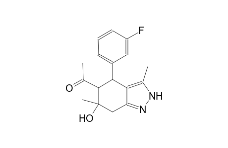 ethanone, 1-[4-(3-fluorophenyl)-4,5,6,7-tetrahydro-6-hydroxy-3,6-dimethyl-2H-indazol-5-yl]-