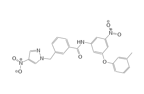 N-[3-(3-methylphenoxy)-5-nitrophenyl]-3-[(4-nitro-1H-pyrazol-1-yl)methyl]benzamide