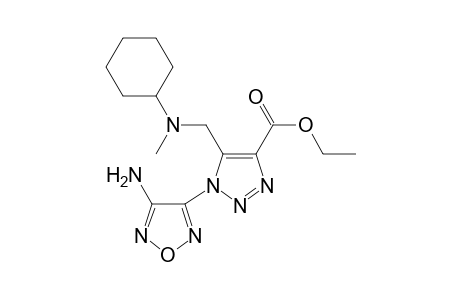 1-(4-amino-1,2,5-oxadiazol-3-yl)-5-[[cyclohexyl(methyl)amino]methyl]-4-triazolecarboxylic acid ethyl ester