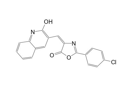 (4E)-2-(4-chlorophenyl)-4-[(2-hydroxy-3-quinolinyl)methylene]-1,3-oxazol-5(4H)-one