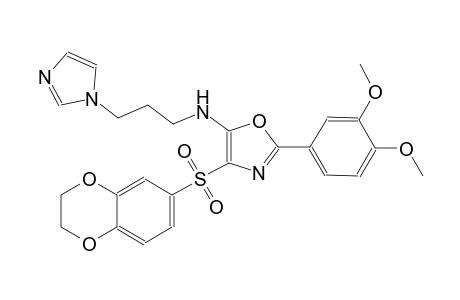 5-oxazolamine, 4-[(2,3-dihydro-1,4-benzodioxin-6-yl)sulfonyl]-2-(3,4-dimethoxyphenyl)-N-[3-(1H-imidazol-1-yl)propyl]-