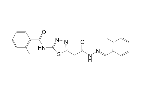 2-methyl-N-(5-{2-[(2E)-2-(2-methylbenzylidene)hydrazino]-2-oxoethyl}-1,3,4-thiadiazol-2-yl)benzamide