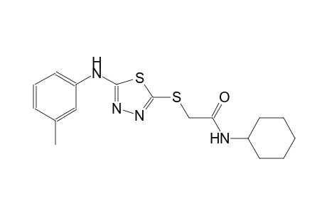 N-cyclohexyl-2-{[5-(3-toluidino)-1,3,4-thiadiazol-2-yl]sulfanyl}acetamide