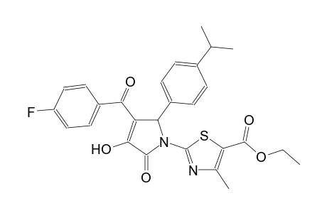 ethyl 2-[3-(4-fluorobenzoyl)-4-hydroxy-2-(4-isopropylphenyl)-5-oxo-2,5-dihydro-1H-pyrrol-1-yl]-4-methyl-1,3-thiazole-5-carboxylate