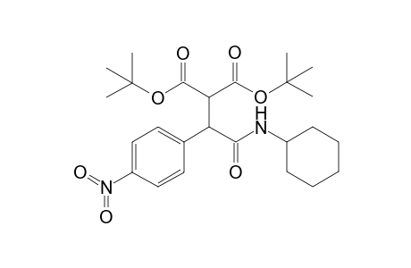 Di-t-butyl 2-[1-p-nitrophenyl-2-(cyclohexylamino)-2-oxoethyl]malonata