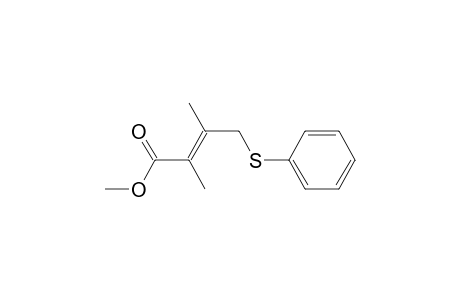 2-Butenoic acid, 2,3-dimethyl-4-(phenylthio)-, methyl ester, (E)-