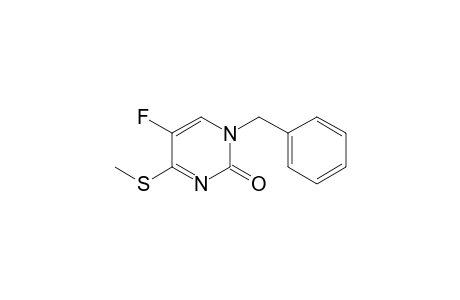 2(1H)-Pyrimidinone, 5-fluoro-4-(methylthio)-1-(phenylmethyl)-
