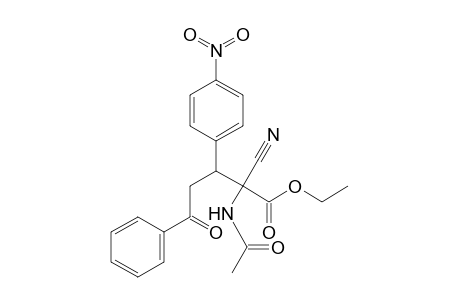Ethyl 2-acetylamino-2-cyano-3-(4-nitrophenyl)-5-oxo-5-phenylpentanoate