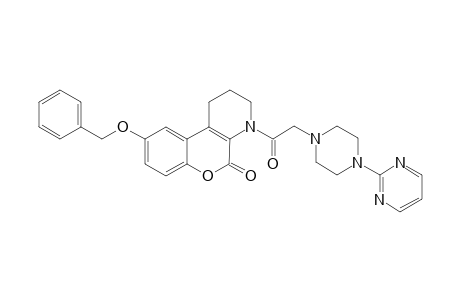 4-[1-oxo-2-[4-(2-pyrimidinyl)-1-piperazinyl]ethyl]-9-phenylmethoxy-2,3-dihydro-1H-[1]benzopyrano[3,4-b]pyridin-5-one