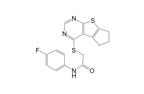 acetamide, 2-[(6,7-dihydro-5H-cyclopenta[4,5]thieno[2,3-d]pyrimidin-4-yl)thio]-N-(4-fluorophenyl)-