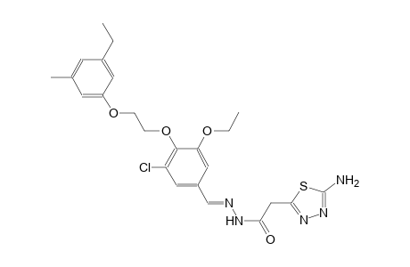 2-(5-amino-1,3,4-thiadiazol-2-yl)-N'-((E)-{3-chloro-5-ethoxy-4-[2-(3-ethyl-5-methylphenoxy)ethoxy]phenyl}methylidene)acetohydrazide