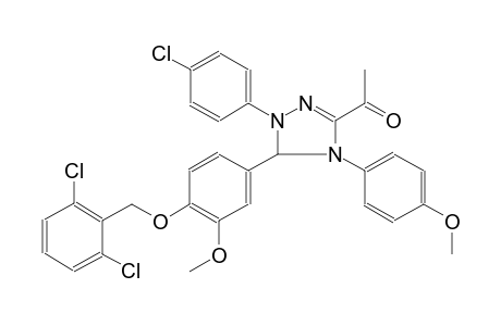 ethanone, 1-[1-(4-chlorophenyl)-5-[4-[(2,6-dichlorophenyl)methoxy]-3-methoxyphenyl]-4,5-dihydro-4-(4-methoxyphenyl)-1H-1,2,4-triazol-3-yl]-