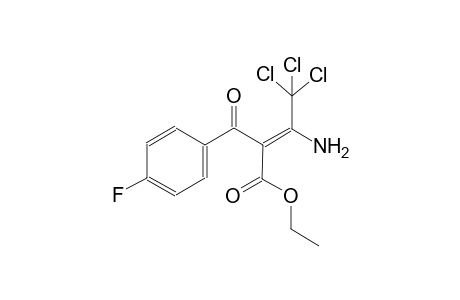 ethyl (2Z)-3-amino-4,4,4-trichloro-2-(4-fluorobenzoyl)-2-butenoate
