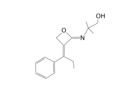 (Z)-2-[3-(1-Phenylpropylideneoxetan-2-ylidene)amino]-2-methylpropan-1-ol