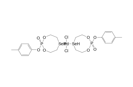 Dichclobis[2-(p-methylphenoxy)-2-oxo-1,3,6,2-dioxaselenaphosphocane]palladium