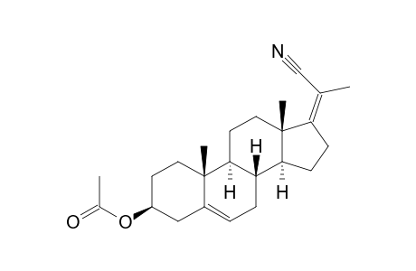 Pregna-5,17(20)-diene-20-carbonitrile, 3-(acetyloxy)-, (3.beta.)-