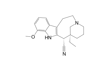 3.alpha.-cyano-10-methoxy-C(4)-norquebrachamine 5(.alpha.)