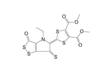 Dimethyl 3-Oxo-4-ethyl-5-(1,3-dithiol-2-ylidenyl)-6-thioxo[1,2]dithiolo[4,3-b]pyrrole-4',5'-dicarboxylate