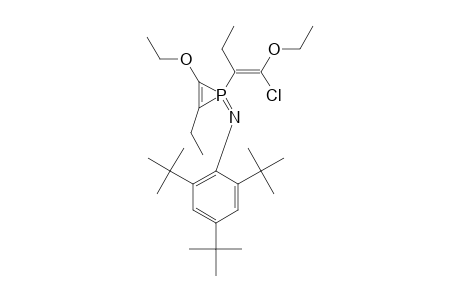 Z-1-(2,4,6-TRI-TERT.-BUTYLPHENYLAMINO)-1-(1-ETHOXY-1-CHLOROBUTEN-2-YL)-2-ETHYL-3-ETHOXY-LAMBDA-(5)-PHOSPHIRENE