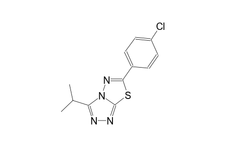 [1,2,4]triazolo[3,4-b][1,3,4]thiadiazole, 6-(4-chlorophenyl)-3-(1-methylethyl)-