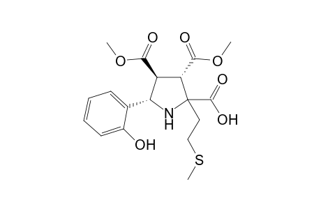 Dimethyl 2-methylthioethyl-c-5-(2-hydroxyphenyl)pyrrolidine-c-3,t-4-dicarboxylate-r-2-carboxylic acid
