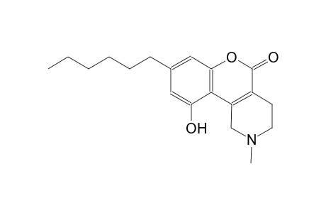 5H-[1]benzopyrano[4,3-c]pyridin-5-one, 8-hexyl-1,2,3,4-tetrahydro-10-hydroxy-2-methyl-