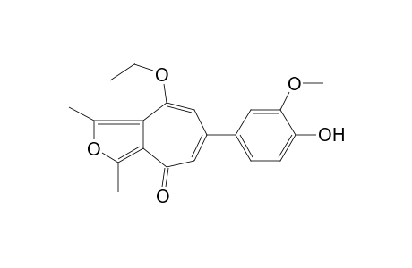 8-Ethoxy-6-(4-hydroxy-3-methoxyphenyl)-1,3-dimethyl-4H-cyclohepta[c]furan-4-one