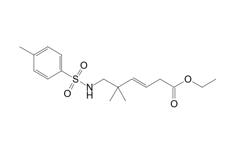Ethyl N-tosyl-5,5-dimethyl-6-amino-3-hexenoate
