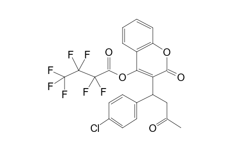 3-(1-(4-Chlorophenyl)-3-oxobutyl)-2-oxo-2H-chromen-4-yl 2,2,3,3,4,4,4-heptafluorobutanoate