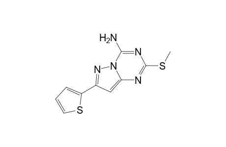 4-amino-2-(methylthio)-7-(2-thienyl)pyrazolo[1,5-a]-s-triazine