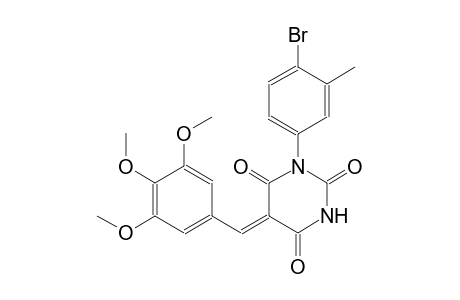 2,4,6(1H,3H,5H)-pyrimidinetrione, 1-(4-bromo-3-methylphenyl)-5-[(3,4,5-trimethoxyphenyl)methylene]-, (5Z)-