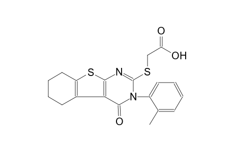 {[3-(2-methylphenyl)-4-oxo-3,4,5,6,7,8-hexahydro[1]benzothieno[2,3-d]pyrimidin-2-yl]sulfanyl}acetic acid