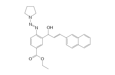 Ethyl 3-((E)-1-hydroxy-3-(naphthalen-2-yl)allyl)-4-((E)-pyrrolidin-1-yldiazenyl)benzoate
