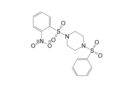 piperazine, 1-[(2-nitrophenyl)sulfonyl]-4-(phenylsulfonyl)-