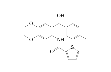 N-{7-[hydroxy(4-methylphenyl)methyl]-2,3-dihydro-1,4-benzodioxin-6-yl}thiophene-2-carboxamide
