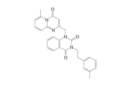 1-[(6-methyl-4-oxo-4H-pyrido[1,2-a]pyrimidin-2-yl)methyl]-3-[2-(3-methylphenyl)ethyl]-2,4(1H,3H)-quinazolinedione