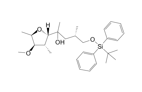 5-(tert-Butyldimethylsiloxy)-2(R)-(4'(R)-methoxy-3'(R),5'(R)-dimethyltetrahydrofuran-2'(S)-yl)-4(S)-methylpentane-2-ol